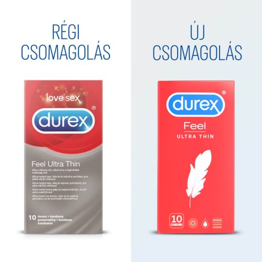 Durex Feel Ultra Thin - ultra élethű óvszer 10db