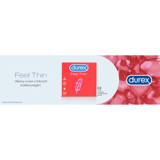 Durex Feel Thin - élethű érzés óvszer 3db