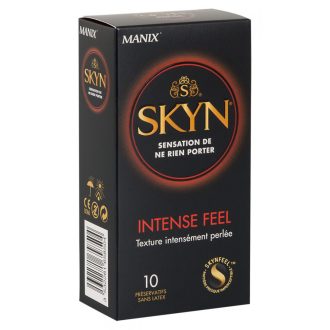 Manix SKYN Intense - latexmentes, gyöngyös óvszer 10db