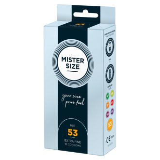 Mister Size vékony óvszer - 53 mm (10 db)