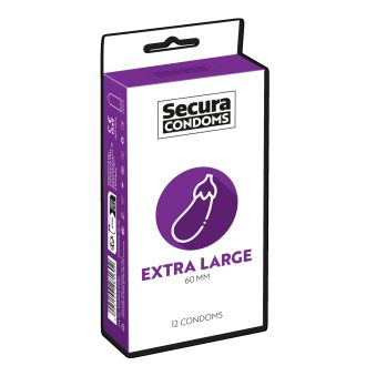 Secura Padlizsán - extra nagy óvszer - 60mm 12db
