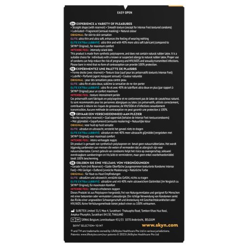 SKYN Selection+ - latexmentes óvszer válogatás (10 db)