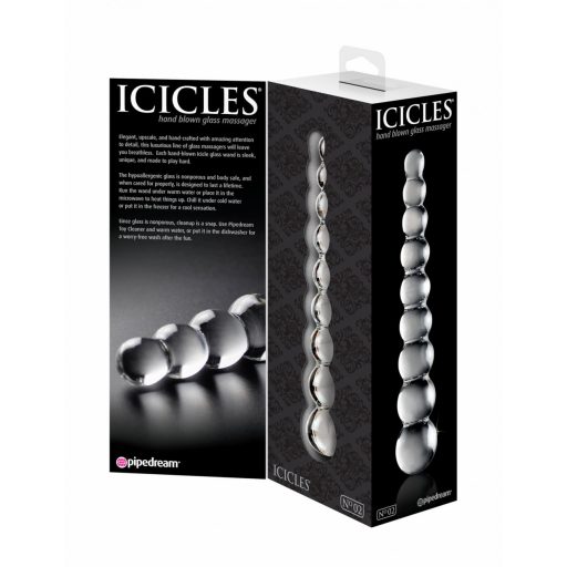 Icicles No. 2 - gömbös üveg dildó áttetsző