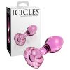 Icicles No. 48 - virágos üveg anál kúp pink Icicles No. 48 - virágos üveg anál kúp pink