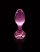 Icicles No. 48 - virágos üveg anál kúp (pink)