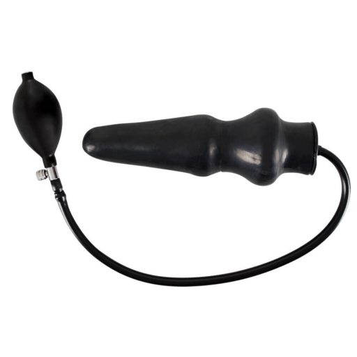 LATEX - felpumpálható nagy anál kúp fekete