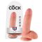 King Cock 7 herés dildó 18 cm - natúr
