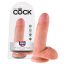 King Cock 7 herés dildó 18 cm - natúr