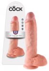 King Cock 10 herés nagy dildó 25 cm - natúr