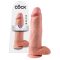King Cock 12 herés nagy dildó 30 cm - natúr
