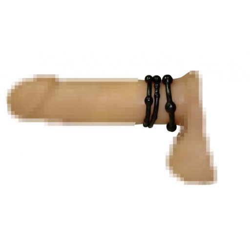 You2Toys - Légy kemény! péniszgyűrű szett - fekete 3db