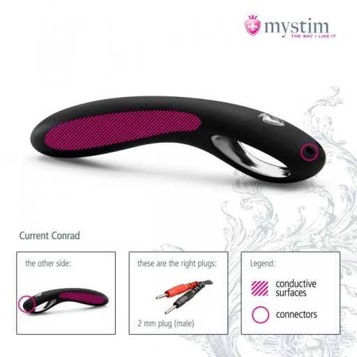 mystim Current Conrad - szilikon elektro dildó