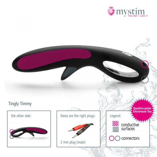 / mystim Tingly Timmy - szilikon elektro dildó