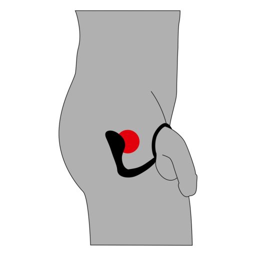 Black Velvet análujj péniszgyűrűvel fekete