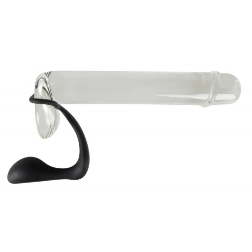 Black Velvet análujj péniszgyűrűvel fekete