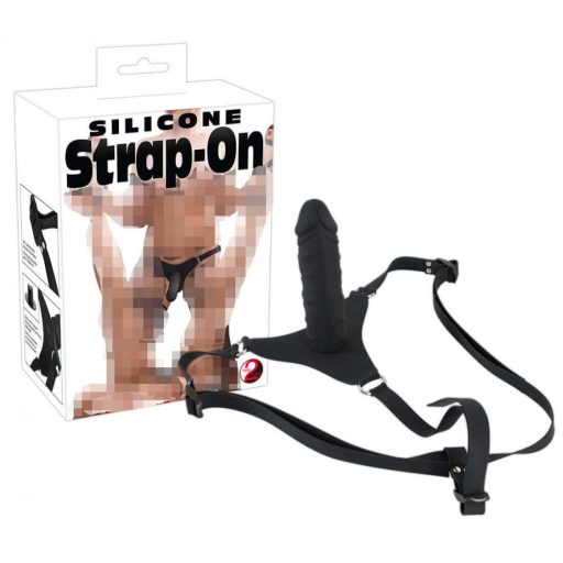 You2Toys - Silicon Strap-On - felcsatolható dildó fekete