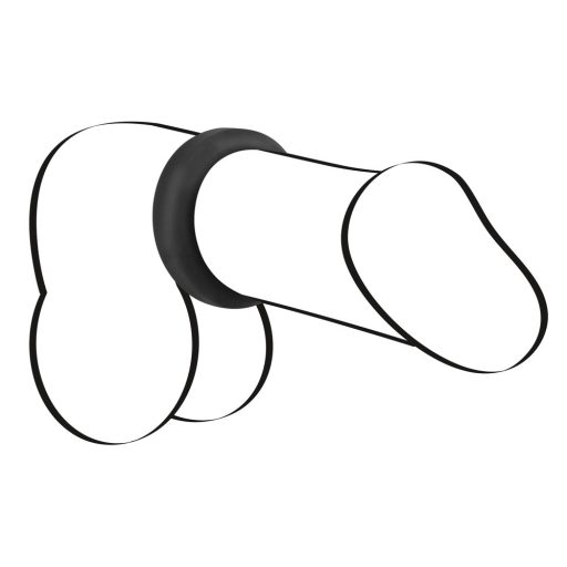 Black Velvet - vastagfalú péniszgyűrű 2,6cm - fekete