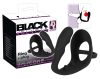 Black Velvet - hullámos análdildó pénisz- és heregyűrűvel fekete Black Velvet - hullámos análdildó pénisz- és heregyűrűvel fekete