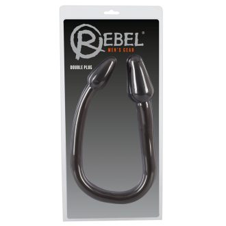 Rebel Double Plug - dupla kúp anál dildó fekete