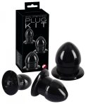 Stretching Plug Kit - anál dildó szett - 3db (fekete)