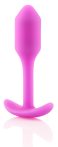   b-vibe Snug Plug 1 - anál dildó belső súllyal (55g) - pink