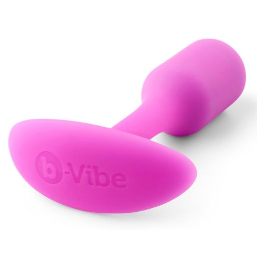 b-vibe Snug Plug 1 - anál dildó belső súllyal 55g - pink