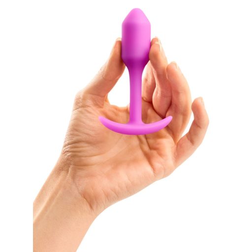 b-vibe Snug Plug 1 - anál dildó belső súllyal 55g - pink