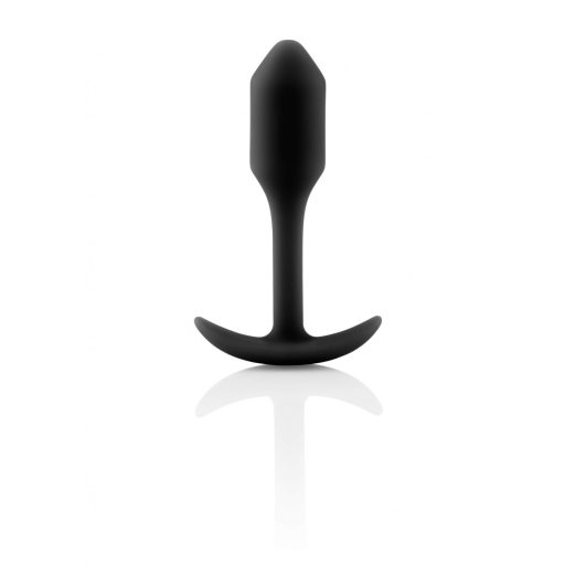 b-vibe Snug Plug 1 - anál dildó belső súllyal 55g - fekete