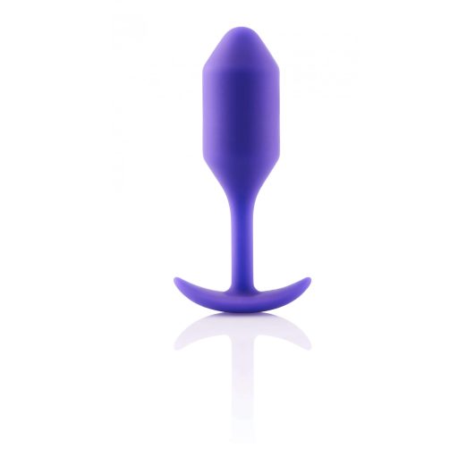 b-vibe Snug Plug 2 - dupla golyós anál dildó 114g - lila