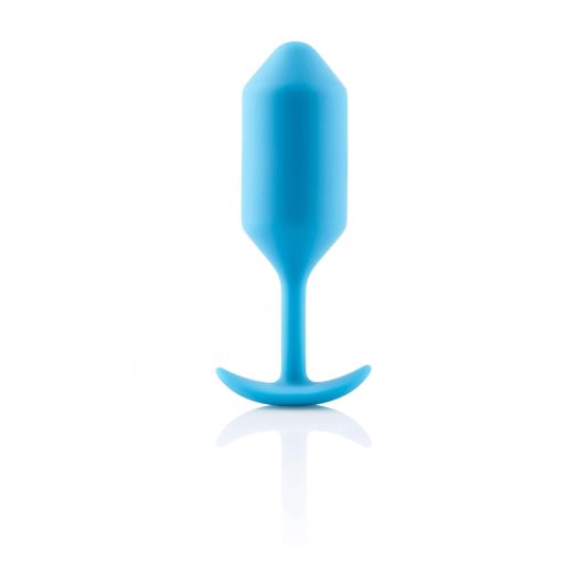 b-vibe Snug Plug 3 - dupla golyós anál dildó 180g - kék
