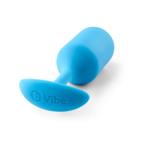 b-vibe Snug Plug 3 - dupla golyós anál dildó 180g - kék