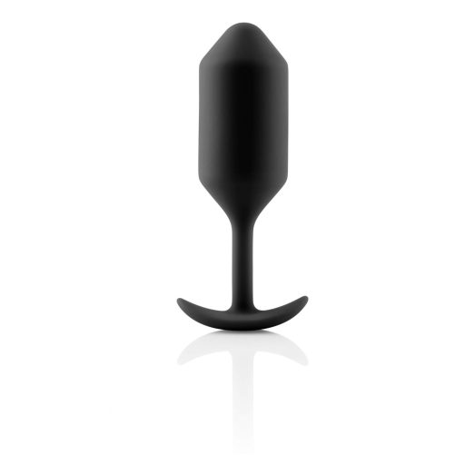 b-vibe Snug Plug 3 - dupla golyós anál dildó 180g - fekete