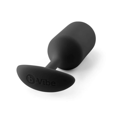 b-vibe Snug Plug 3 - dupla golyós anál dildó 180g - fekete