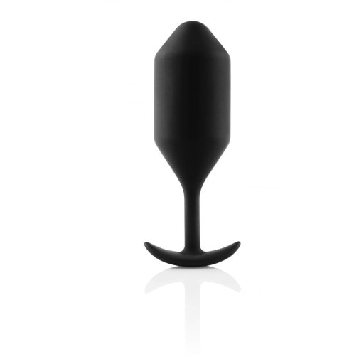 b-vibe Snug Plug 4 - dupla golyós anál dildó 257g - fekete