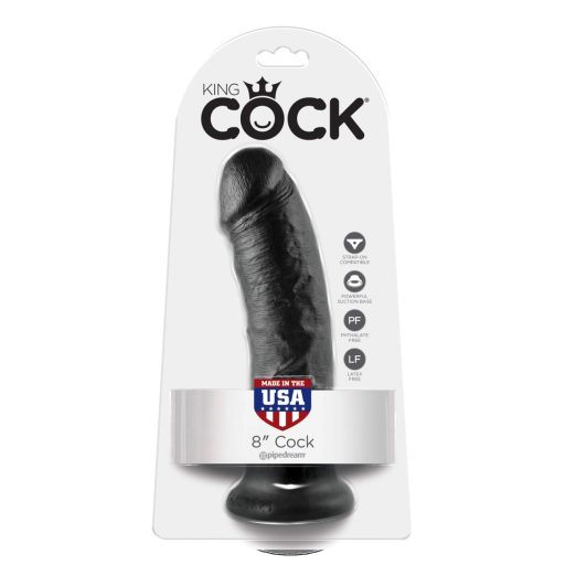 King Cock 8 dildó 20 cm - fekete