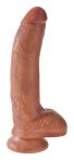 King Cock 9 herés dildó (23 cm) - barna