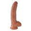 King Cock 9 herés dildó 23 cm - barna