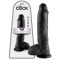 King Cock 10 herés dildó 25 cm - fekete