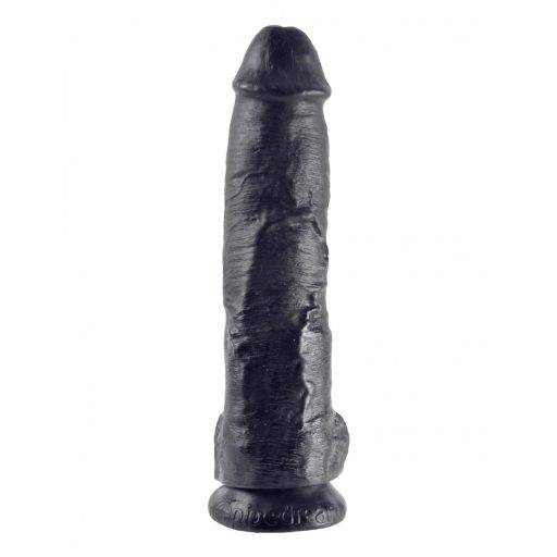 King Cock 10 herés dildó 25 cm - fekete