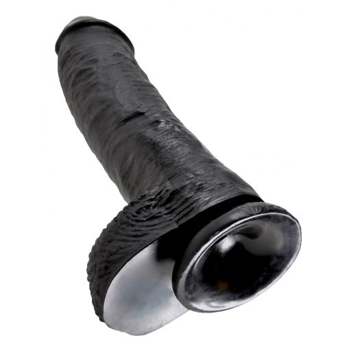King Cock 10 herés dildó 25 cm - fekete