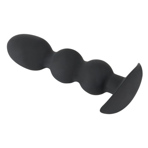 Black Velvet Heavy - 145g-os gömbös anál dildó fekete