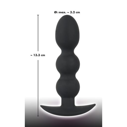 Black Velvet Heavy - 145g-os gömbös anál dildó fekete