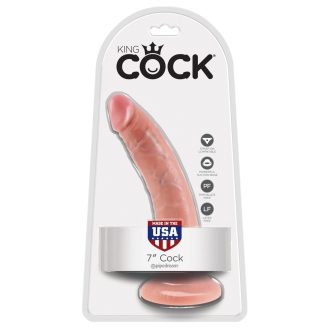 King Cock 7 dildó 18 cm - natúr