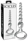 Icicles No. 67 - gömbös üveg dildó fogógyűrűvel áttetsző Icicles No. 67 - gömbös üveg dildó fogógyűrűvel áttetsző