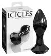 Icicles No. 78 - kúpos üveg anál dildó fekete Icicles No. 78 - kúpos üveg anál dildó fekete