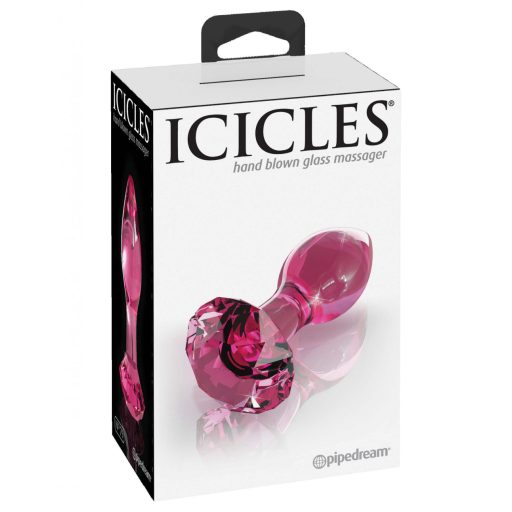 Icicles No. 79 - kúpos üveg anál dildó pink