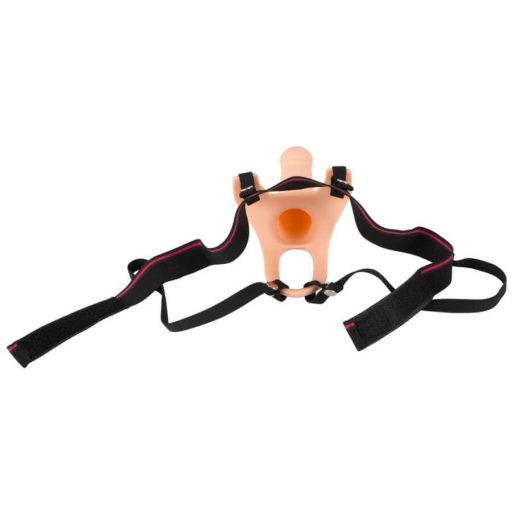 You2Toys - Strap-on - felcsatolható, üreges dildó közepes - natúr