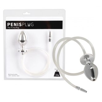 Piss to Ass Plug - üreges anál plug húgycső tágítóval