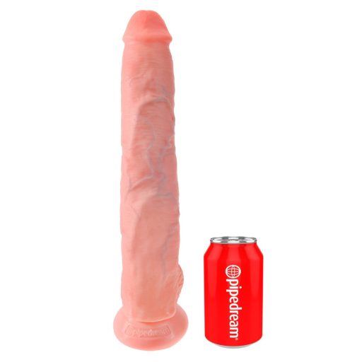 King Cock 14 herés nagy dildó 35cm - natúr