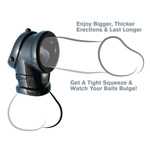 Fantasy Cock Pipe - péniszgyűrű és herenyújtó-gyűrű fekete